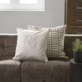 RM Velvet Monogram Pillow