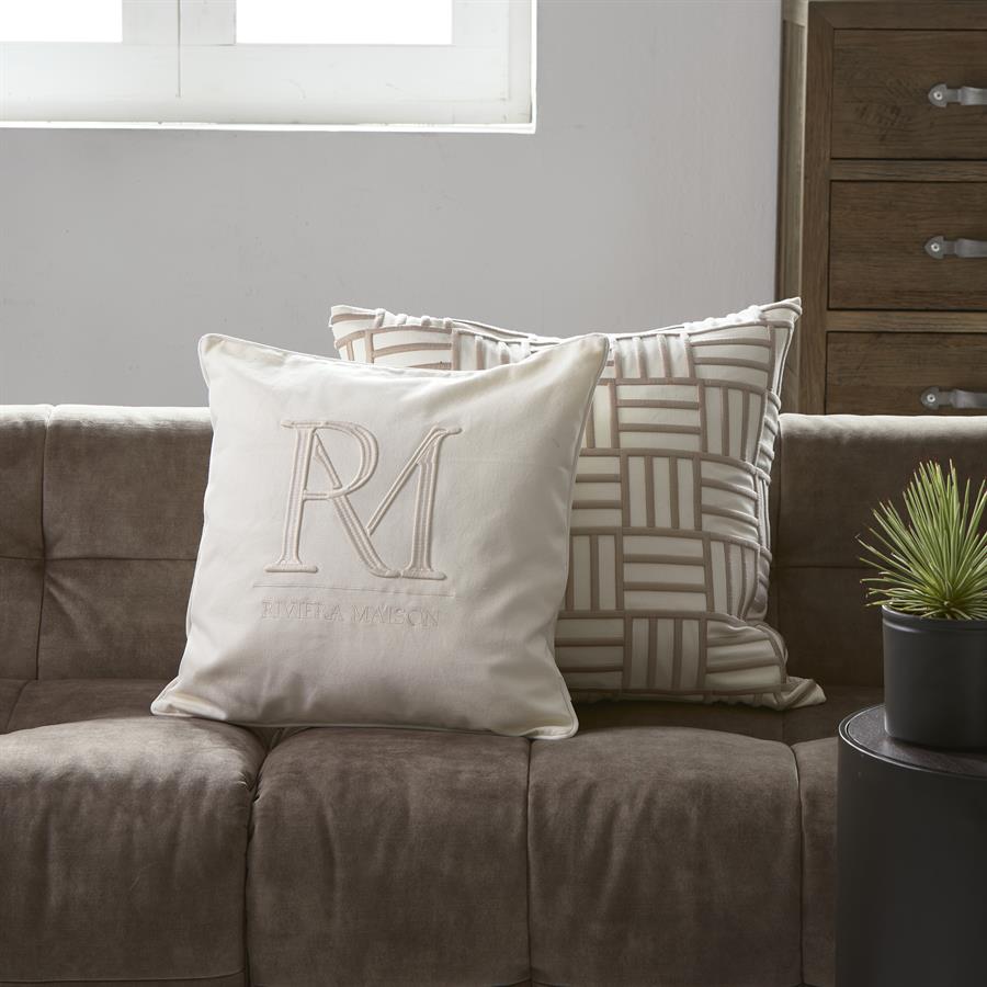 RM Velvet Monogram Pillow