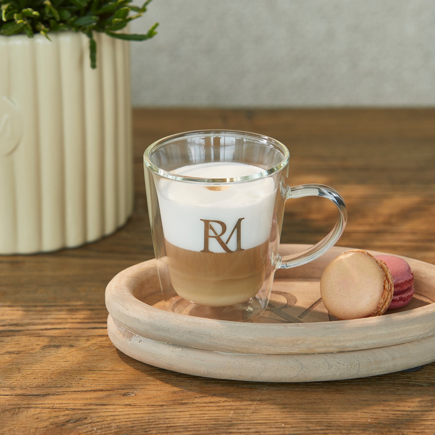 Rivièra Maison RM Monogram Dubbelwandig Glas maat Medium