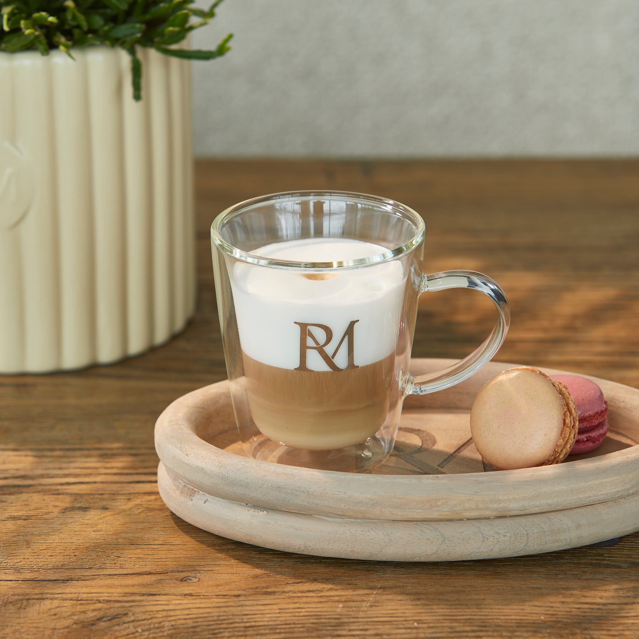 Rivièra Maison RM Monogram Dubbelwandig Glas maat Medium