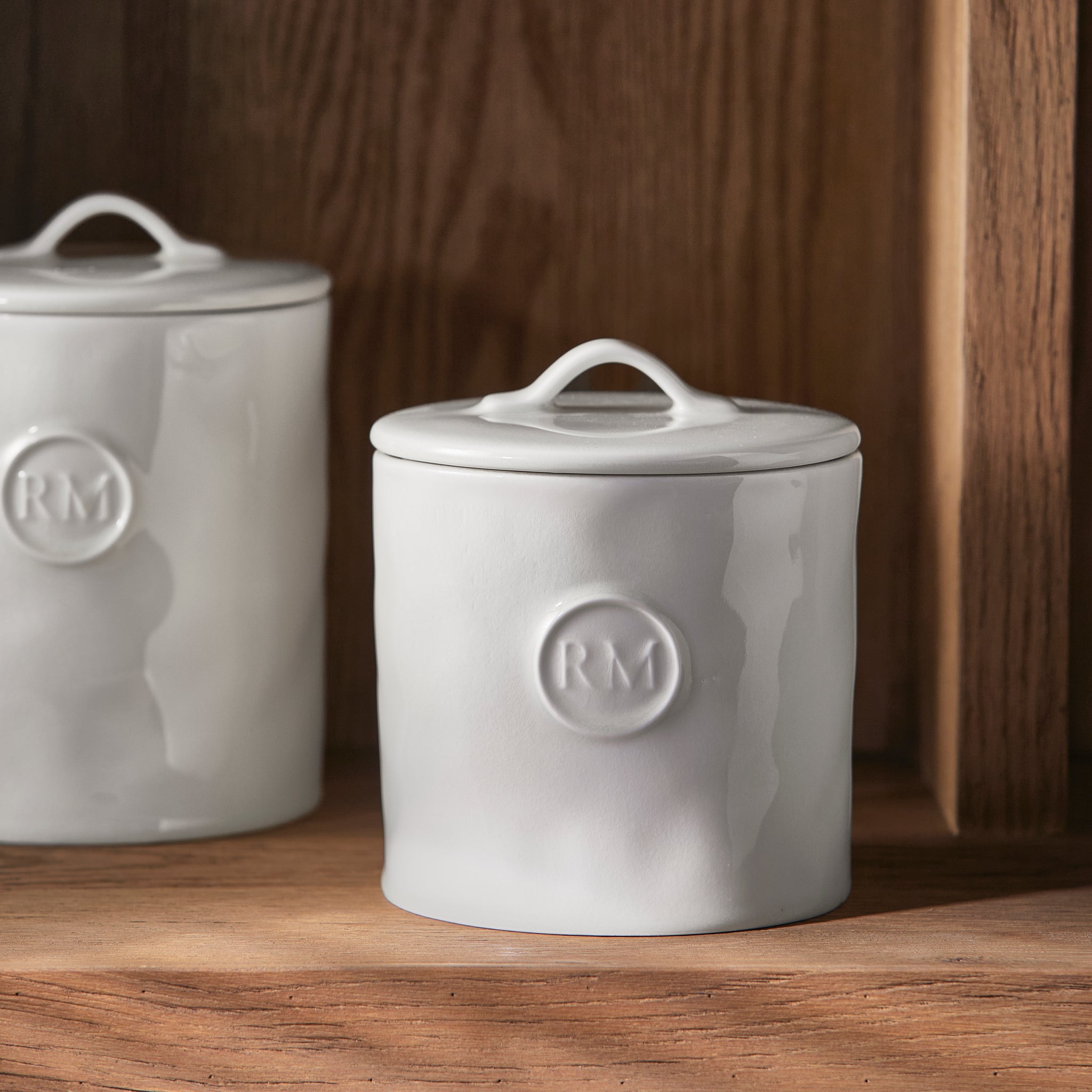 Portofino Storage Jar White M – RM
