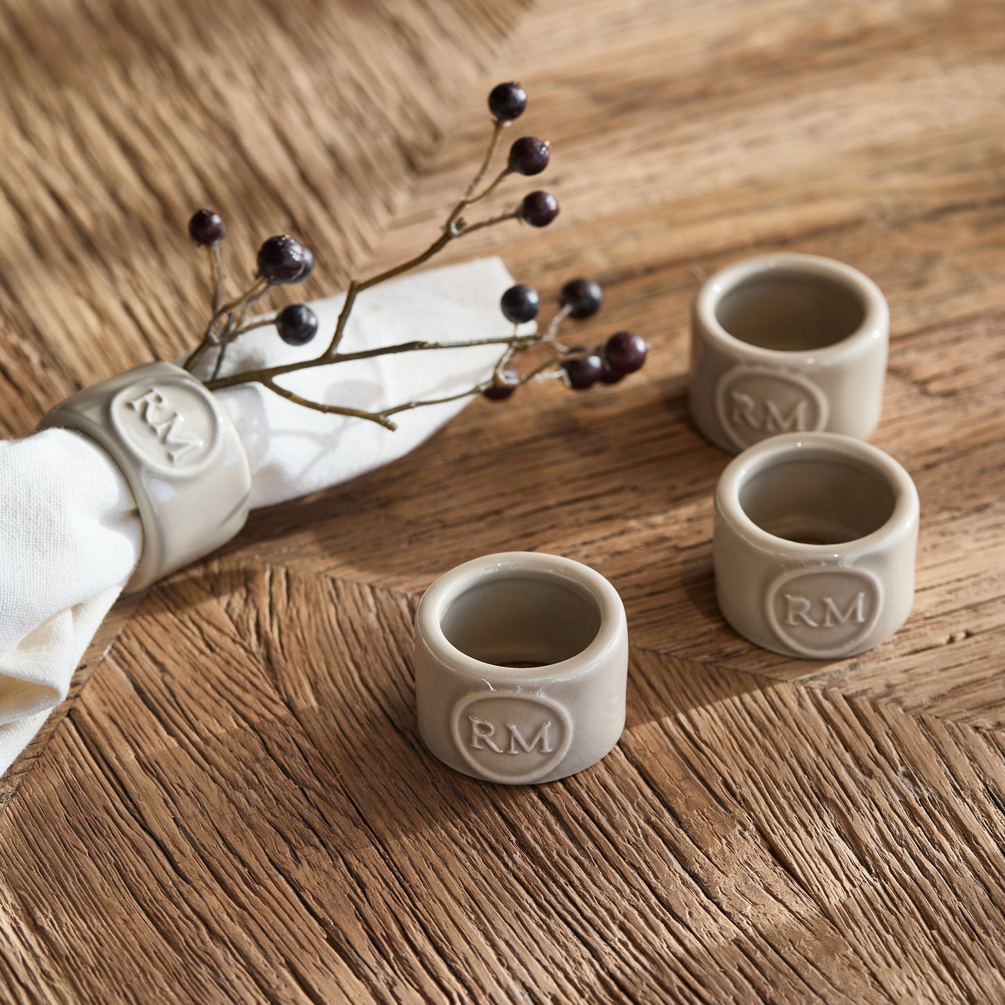Servetring Rivièra Maison Portofino Set Of 4 pieces Flax