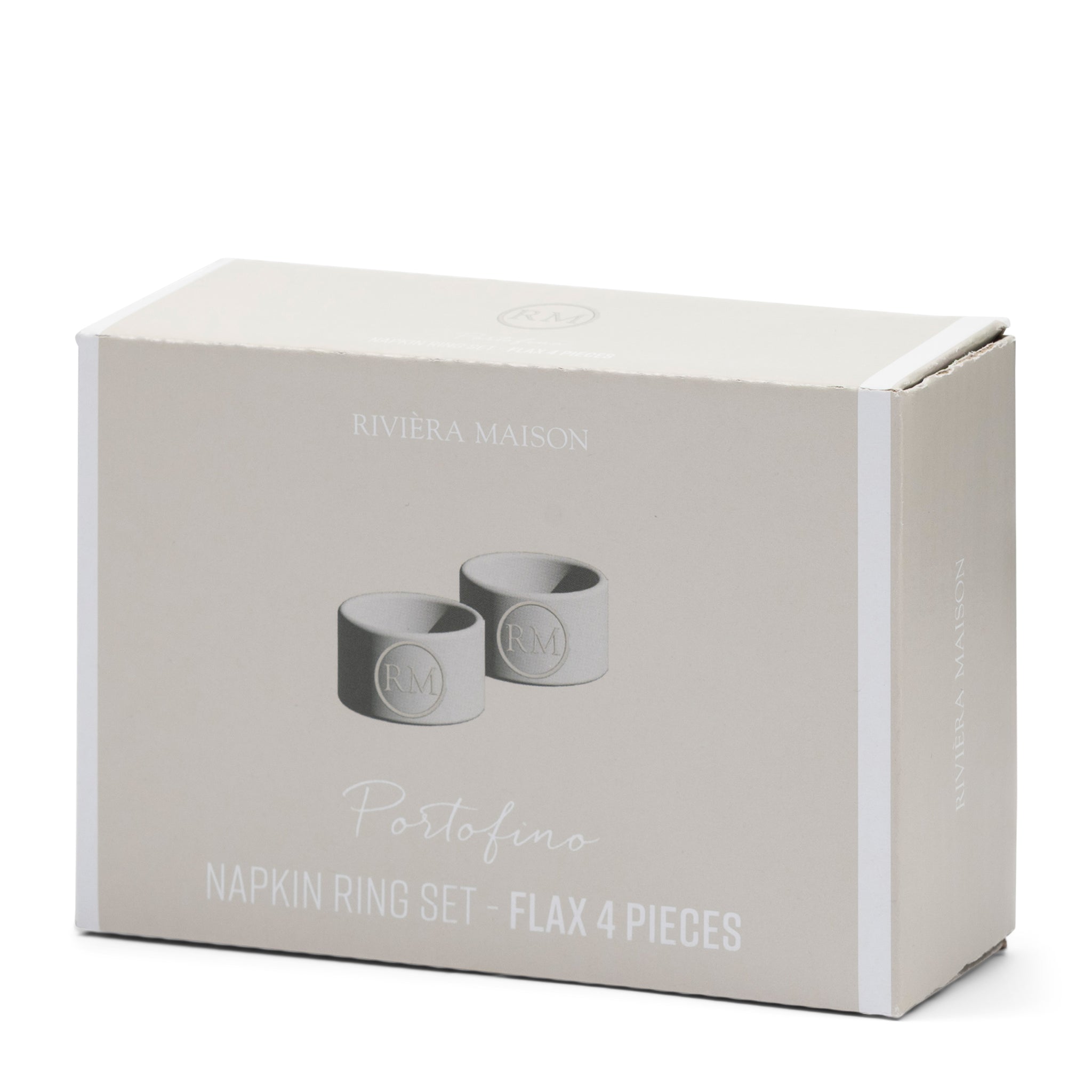 Servetring Rivièra Maison Portofino Set Of 4 pieces Flax