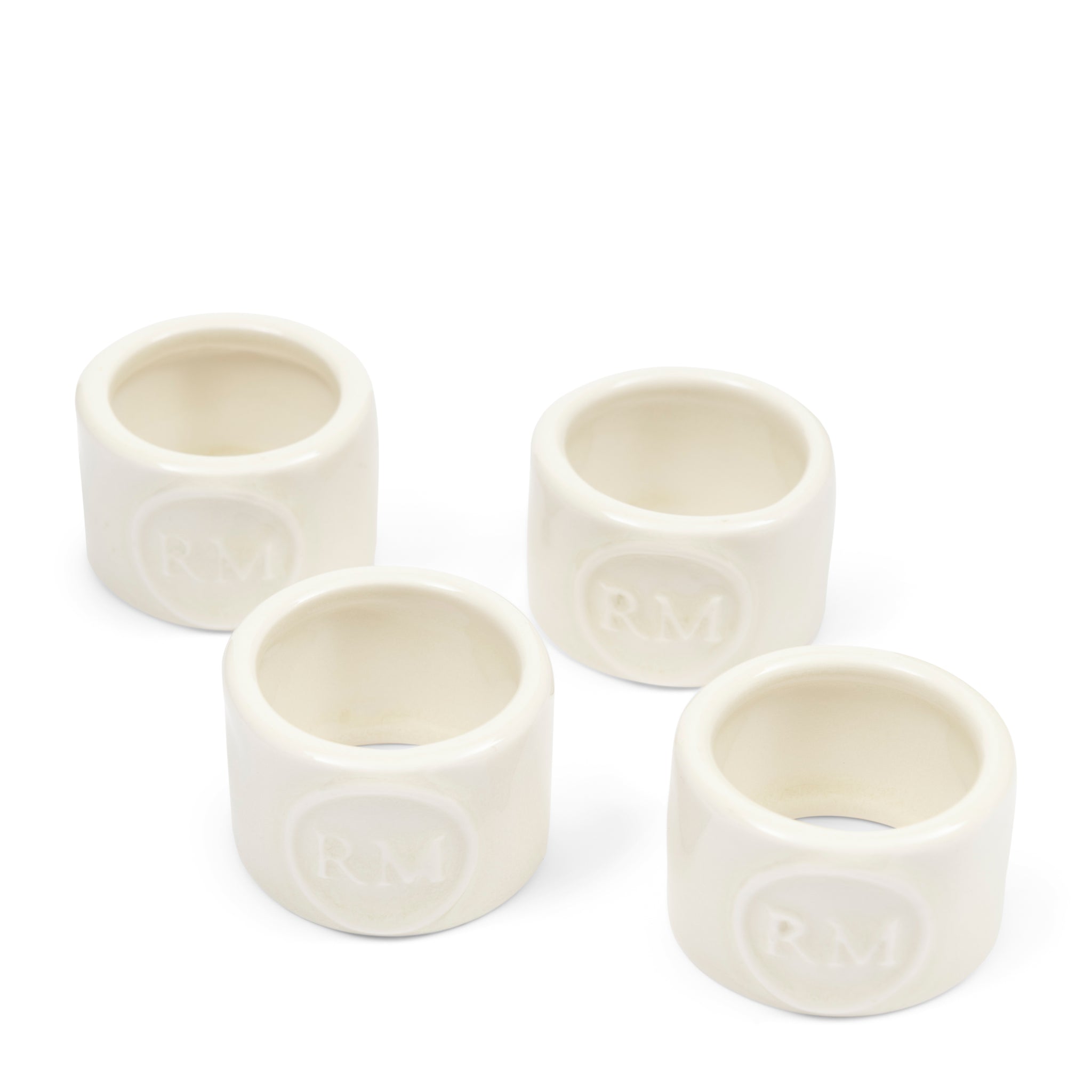 Servetring Rivièra Maison Portofino Set Of 4 pieces Wit