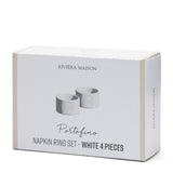 Servetring Rivièra Maison Portofino Set Of 4 pieces Wit