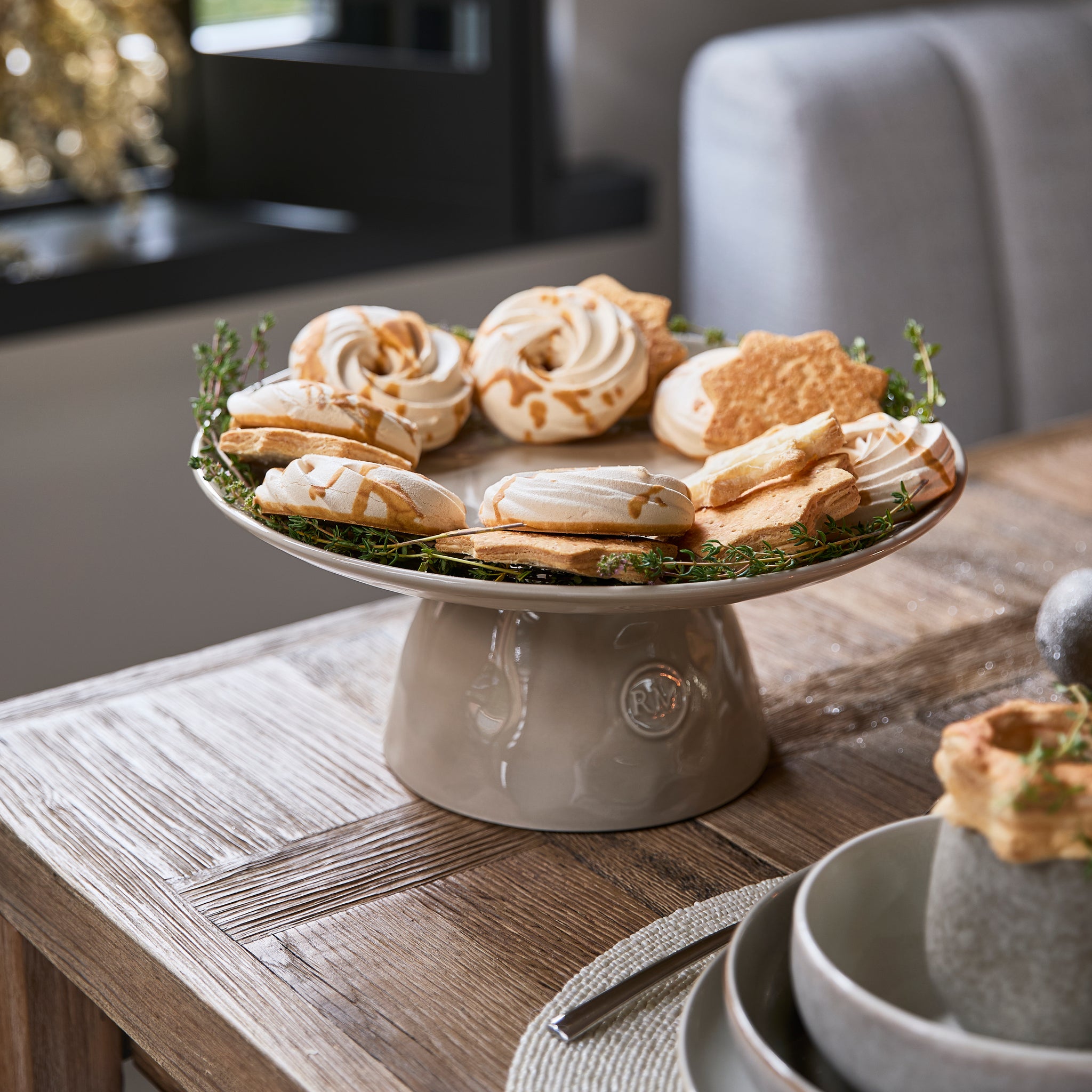 Taartplateau Rivièra Maison Portofino Cake Stand Flax