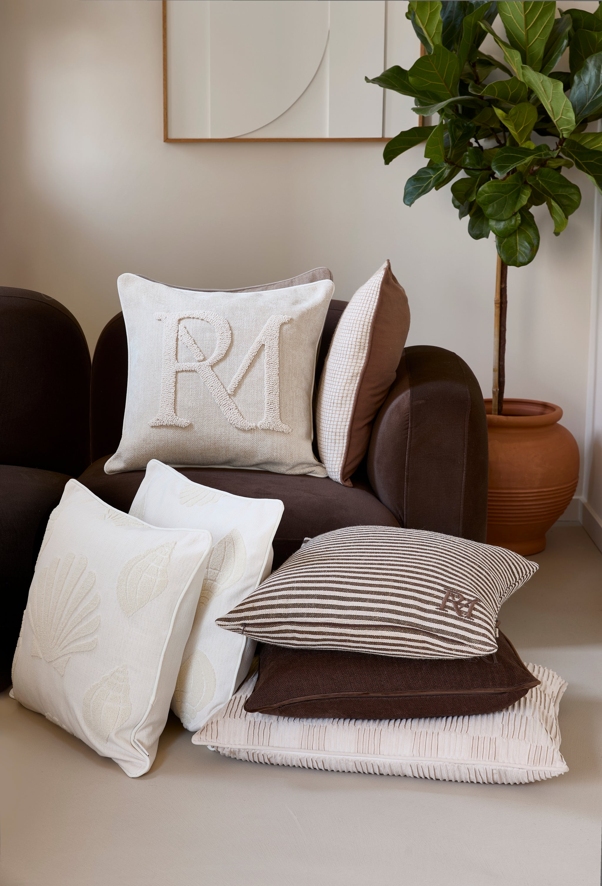 Riviera Maison Damier Pillow 65x45