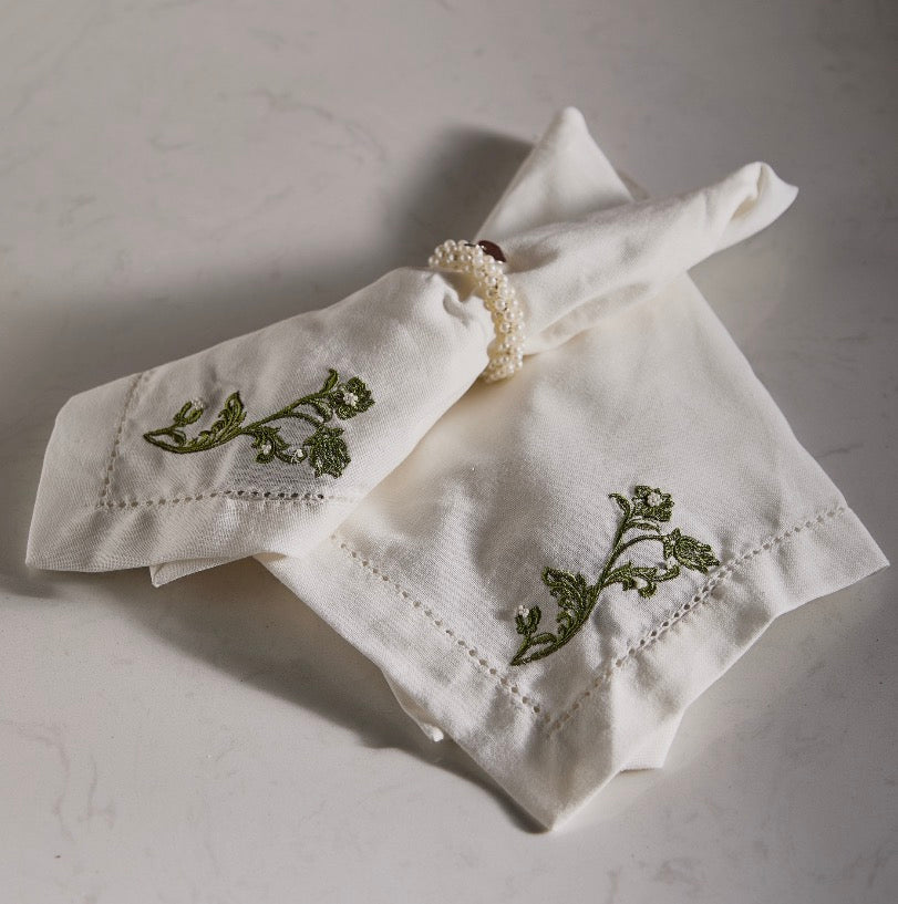 Pearl Flower Napkin/Servetten 2 stuks.