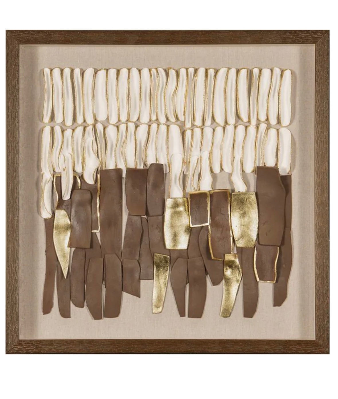 WALL ART 90X90X6CM BROWN WHITE