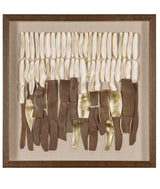 WALL ART 90X90X6CM BROWN WHITE