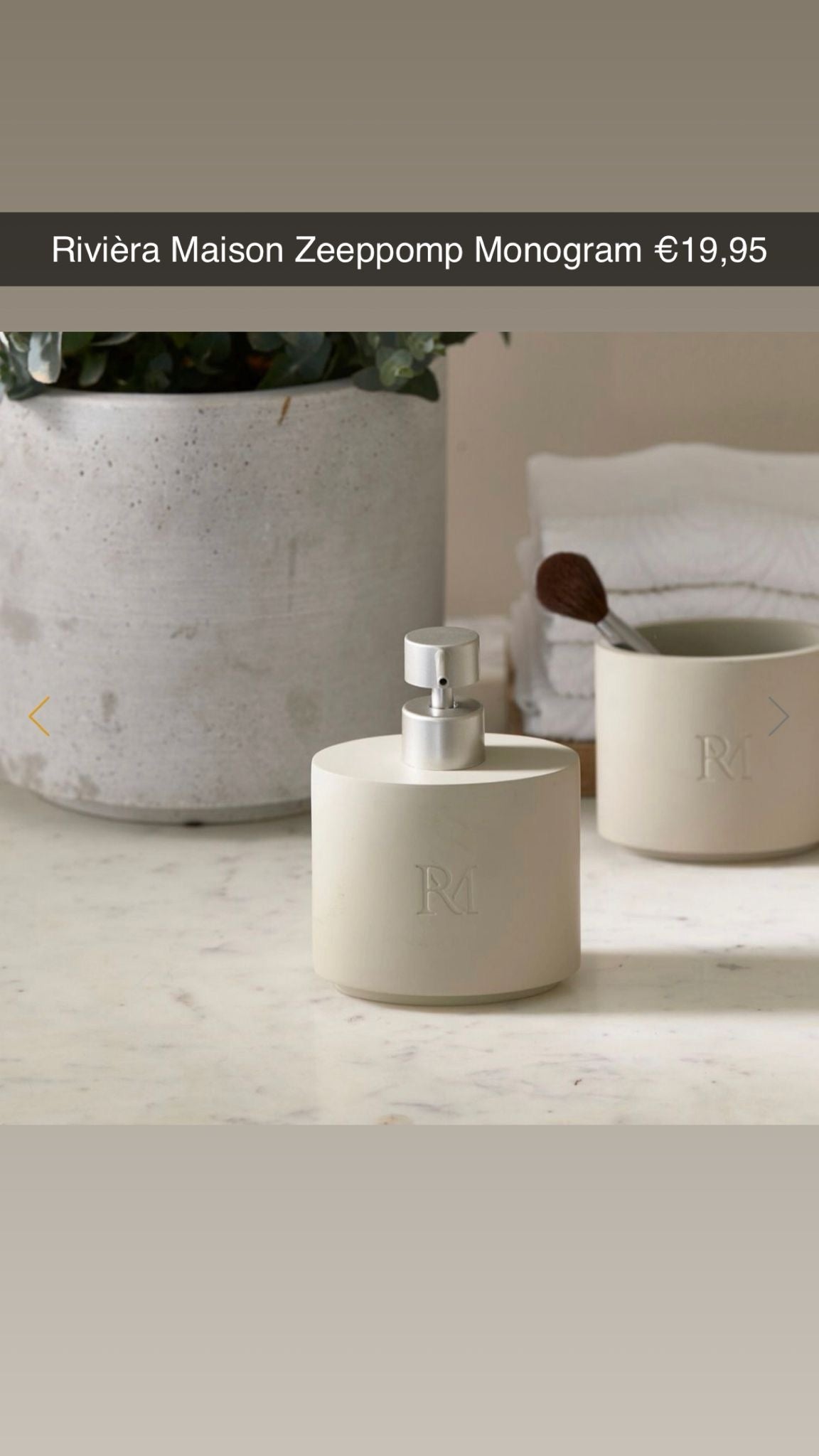 Riviera Maison Zeeppomp Monogram